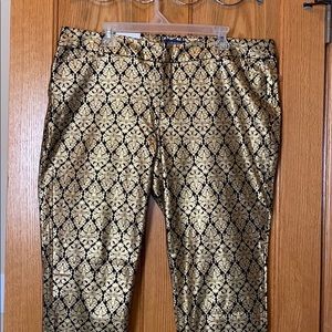 Women’s black and gold trousers